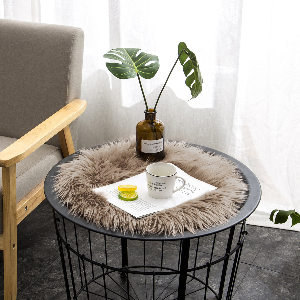 Maikeduo Kunstfell Auflage 30-90cm | Kunstfell Teppich Sitzkissen | Weiß Kunstfell Deko